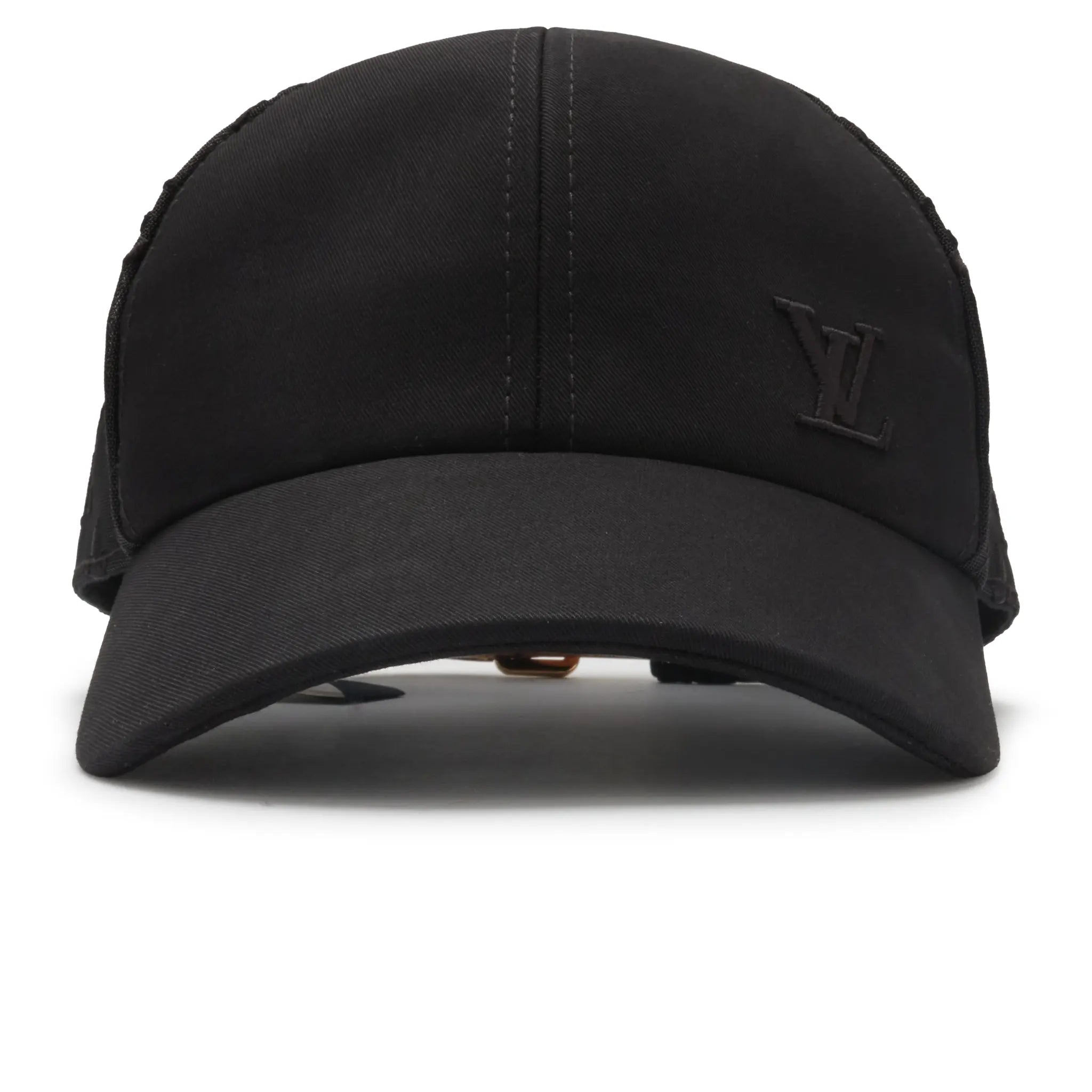 Front View of Preloved - Louis Vuitton LV Monogram Mesh Black Baseball Cap M77114